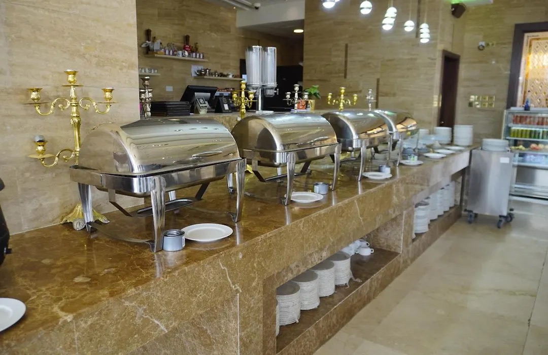 Breakfast buffet with chafing dishes